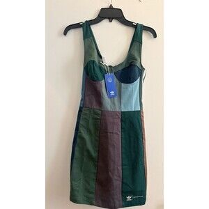 NWT Adidas Women Originals X Kseniaschnaider Sz 2 Reprocessed Limited Ed Dress